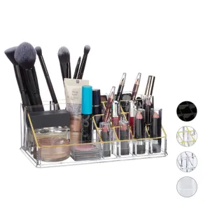 Relaxdays Organisateur Cosmétique Acrylique Rangement Make-Up 16
