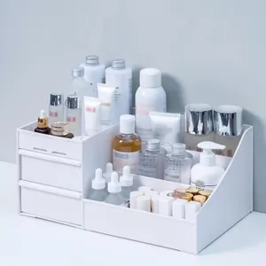 Grande capacité cosmétique boîte de rangement maquillage tiroir organisateur bijoux vernis à ongles