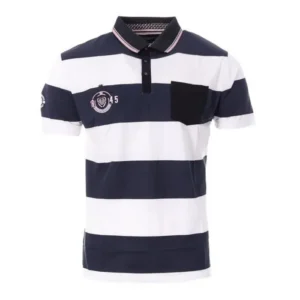 Polo Marine/Blanc Homme Rugby TOWN