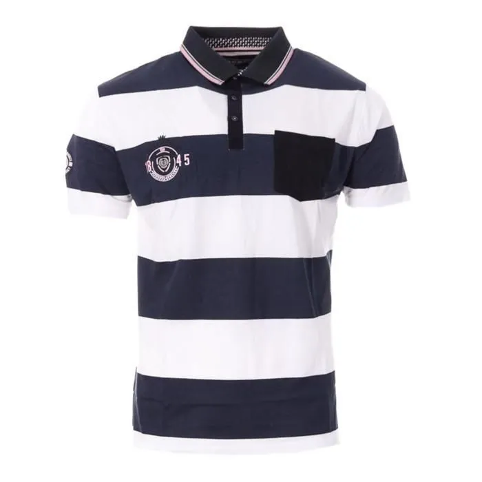 Polo Marine/Blanc Homme Rugby TOWN