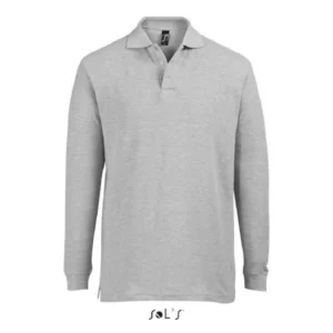 Polo homme – Polo Star II – Gris chiné – Manches longues